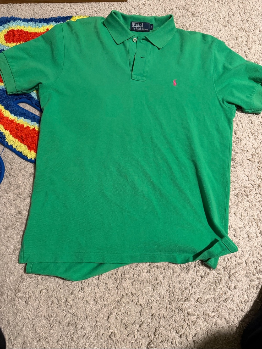 Polo by Ralph Lauren Green Polo with Pink Pony